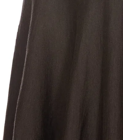 Khaite Mayu Midi Skirt In Brown