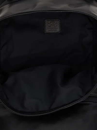 Balenciaga Smooth Lambskin Backpack With Front Logo In Black