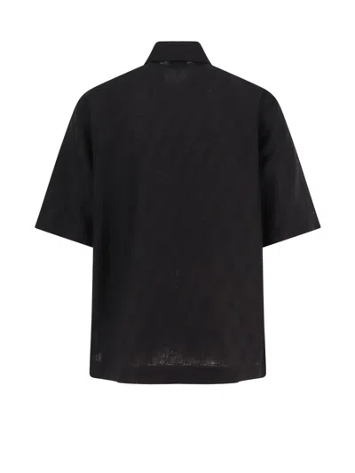 Fendi Ff Jacquard Shirt In Black
