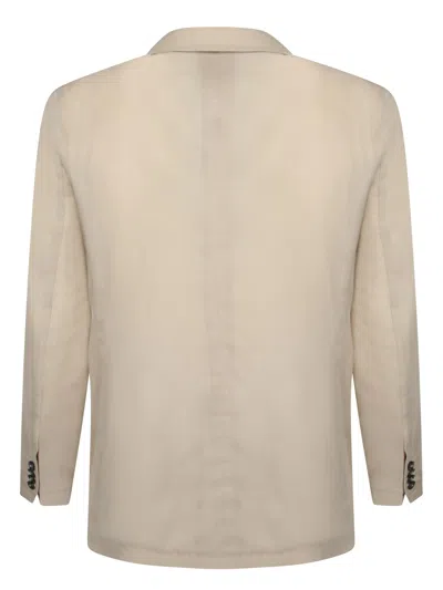 Tagliatore Gdakar Brooch Detailed Blazer In Beige