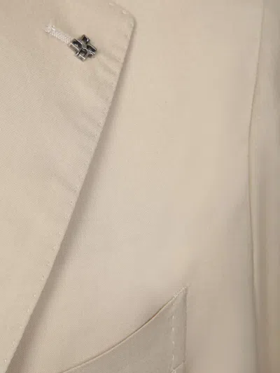 Tagliatore Gdakar Brooch Detailed Blazer In Beige