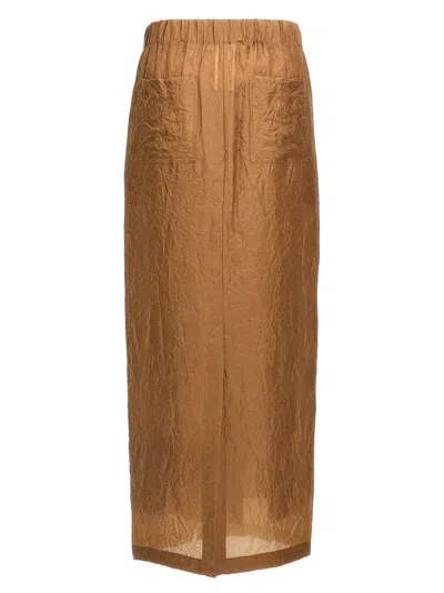 Max Mara Aeroso Back Slit Skirt In Multi