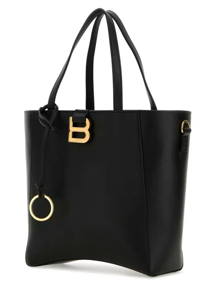 Balenciaga Black Leather Small Hourglass Handbag In Black