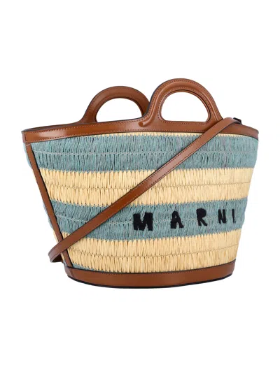 Marni Women's Tropicalia Raffia-effect Small Bag In Multi