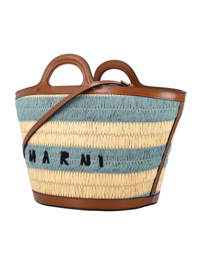 Marni Women's Tropicalia Raffia-effect Small Bag In Multi