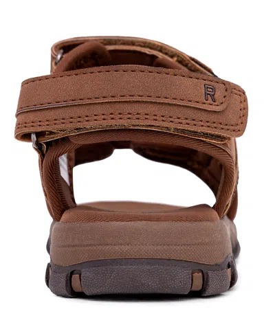 Rockport Little Boys Odin Casual Round Toe Sandals In Cognac,brown