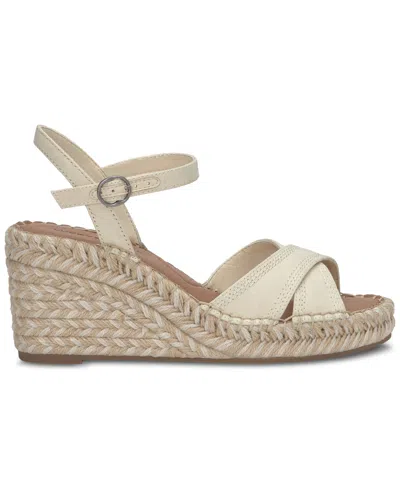 Lucky Brand Women's Candyr Espadrille Wedge Sandals In Vanilla Light Canvas