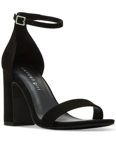 Madden Girl Winnii Womens Satin Block Heel In Black
