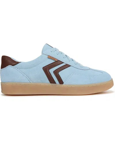 Dr. Scholl's Women's X Milk Bar Rebel Sport Low Profile Lace Up Sneakers In Blue,brown Suede,leather