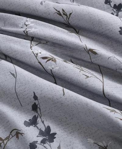 Calvin Klein Washed Percale Cotton Comforter Set In Purple