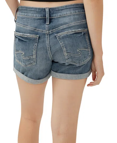 Silver Jeans Co. Women's Boyfriend Mid Rise Shorts In Indigo