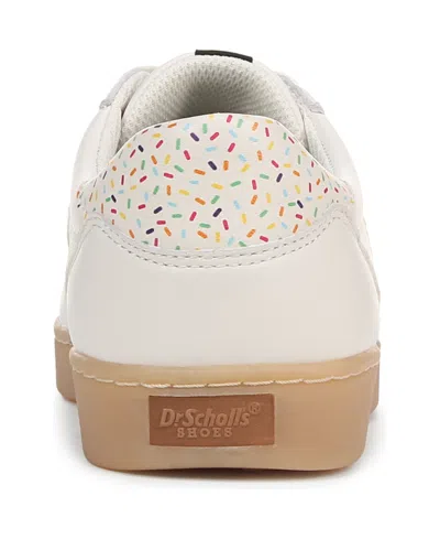 Dr. Scholl's Women's X Milk Bar Rebel Sport Low Profile Lace Up Sneakers In White Leather
