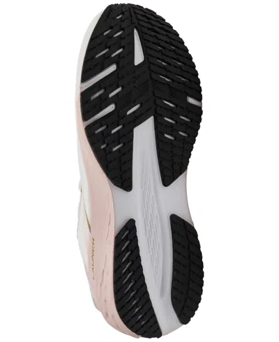 Brooks Women's Launch 11 Running Sneakers From Finish Line In White/gold/pink