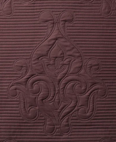 Vcny Home Solomun Pinsonic Damask 3-pc. Quilt Set, Full/queen In Maroon