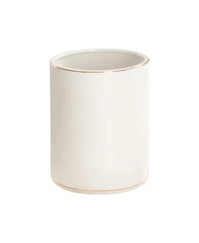 J Queen New York Delphine Wastebasket In White