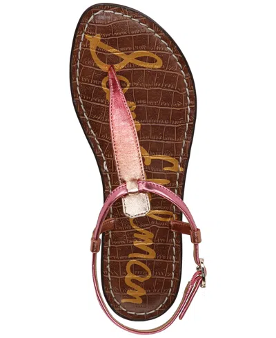 Sam Edelman Women's Gigi T-strap Flat Sandals In Sunrise Multi