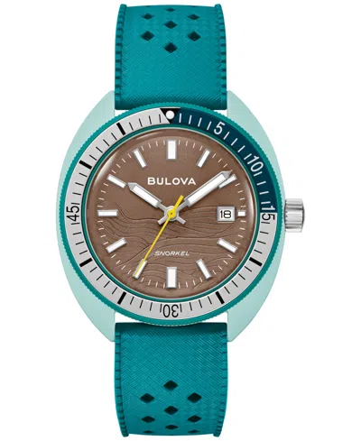 Bulova Snorkel Mens Green Strap Watch 98b446