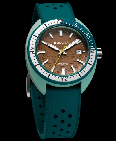 Bulova Snorkel Mens Green Strap Watch 98b446