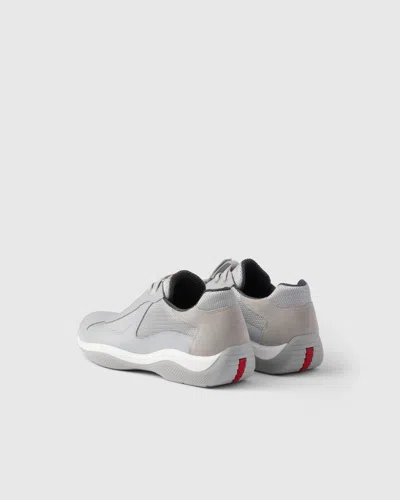 Prada America's Cup Original Sneakers In Pearl Gray