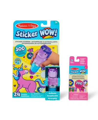 Melissa & Doug Sticker Wow Purple Unicorn Bundle In Multi Color