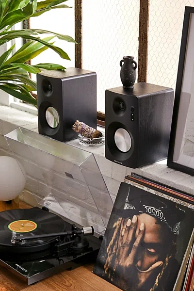 Crosley S100 Stereo Powered Speaker Set In Black At Urban Outfitters In Black