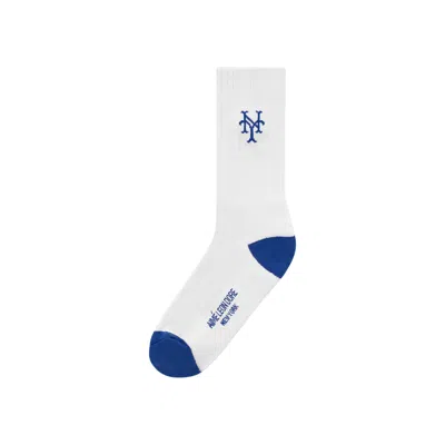 Pre-owned Aimé Leon Dore X New York Mets Crew Sock 'white'