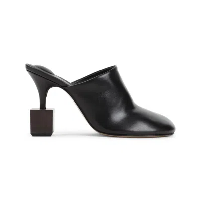 Jacquemus Mule With Geometric Heel In Black