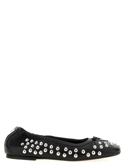 Golden Goose Amy Stud Zip Leather Ballerina Flats In Multi