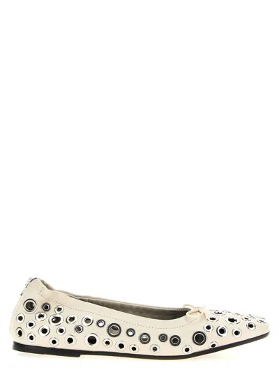 Golden Goose 'amy' Ballet Flats Featuring Metal Eyelets In Yellow