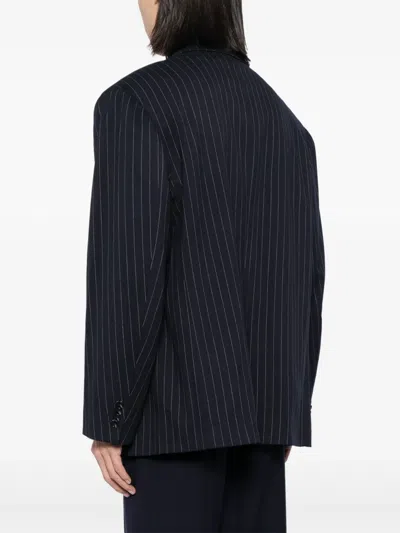 Entire Studios Double Breasted Blazer In Blue