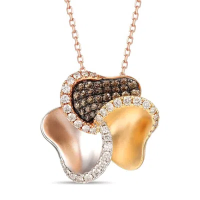 Le Vian Ladies Adjustable Necklaces Set In 14k Tri Color Gold