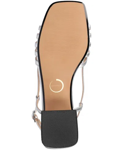 Journee Collection Womens Shayana Heeled Sandals In Silver