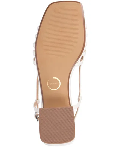 Journee Collection Womens Shayana Heeled Sandals In White