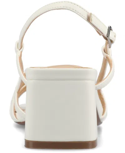 Journee Collection Womens Shayana Heeled Sandals In White