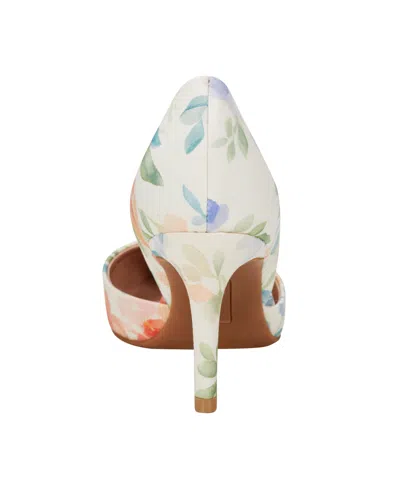 Bandolino Women's Grenow D'orsay Pointed Toe Pumps In Peach Dreamy Floral