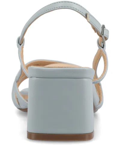 Journee Collection Womens Shayana Heeled Sandals In Blue