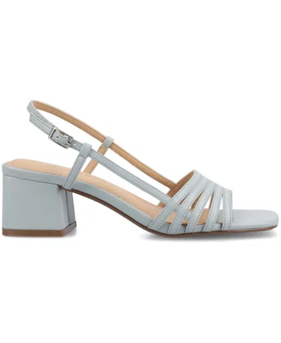 Journee Collection Womens Shayana Heeled Sandals In Blue