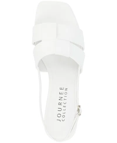 Journee Collection Journee Women's Tabatha Medium And Wide Width Flat Sandals In White