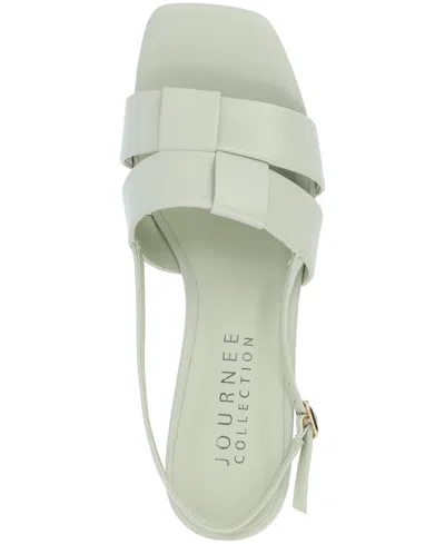 Journee Collection Journee Women's Tabatha Medium And Wide Width Flat Sandals In Sage