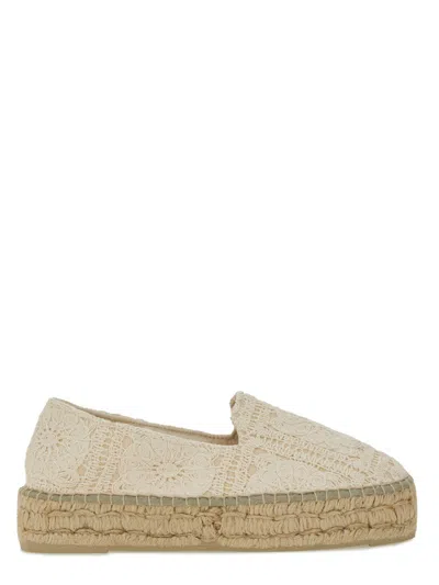 Manebi Hemp Flat La Havana Espadrilles In Beige