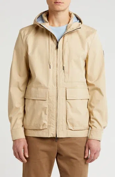 Digel Pinto Hooded Raincoat In Beige