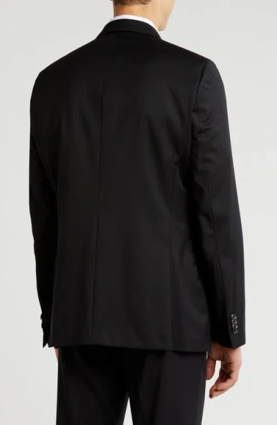 Digel Notch Lapel Virgin Wool Sport Coat In Black