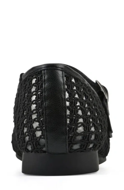 Cliffs By White Mountain Women's Besnik Mary Jane Round Toe Flats In Black Fabric