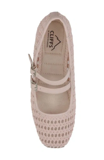 Cliffs By White Mountain Women's Besnik Mary Jane Round Toe Flats In Light Pink