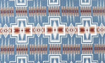 Pendleton Harding Cotton Coverlet & Sham Set In Denim