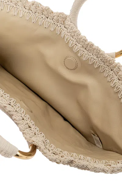 Chloé Womens Bracelet Paravent Crochet Top-handle Bag Deep Ivory