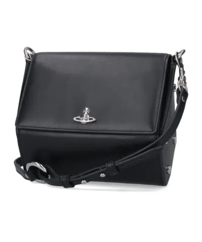 Vivienne Westwood Structured Shoulder Bag Adjustable Strap In Grey