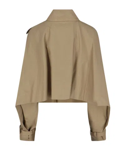 Vivienne Westwood Casual Jacket With Embroidered Detail And Epaulettes In Brown