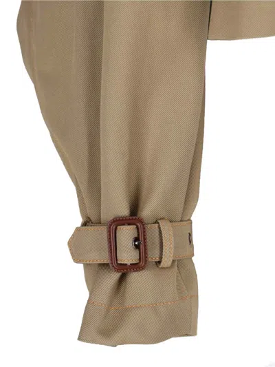 Vivienne Westwood Casual Jacket With Embroidered Detail And Epaulettes In Brown