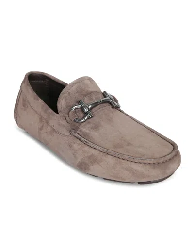 Ferragamo Driver Parigi New Brown Loafers In Gray